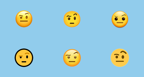 raised eyebrow emoticon text